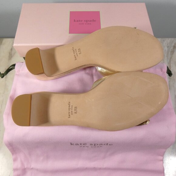 Kate Spade New York Lilah Sandals Pale Gold 8.5 B (M) - Picture 3 of 9